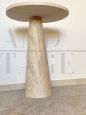 Coffee table designed by Angelo Mangiarotti in Italian travertine, Eros series