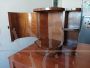 Pair of Art Deco bedside tables with bookcase