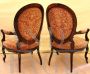 Pair of antique Louis Philippe rosewood armchairs, 1800s