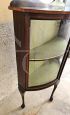 Antique English display cabinet with mirror