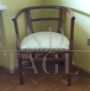 Pair of white art deco tub chairs from the 1930s