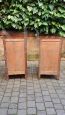 Pair of antique Louis Philippe Capuchin bedside tables with gorge