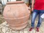 Huge antique terracotta oil jar with brand, Tuscany 19th century