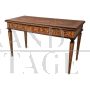 Louis XVI style large desk or table richly inlaid     