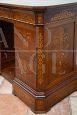 Antique Neapolitan Smith desk in inlaid walnut briar