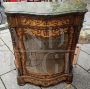 Antique Dutch rounded small display cabinet