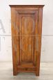 Small antique one-door poplar wardrobe or pantry cabinet