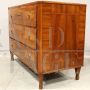 Antique Directoire chest of drawers in inlaid walnut, Italy 18th century