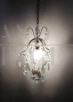 Vintage Maria Theresa style chandelier with crystal drops, 1950s