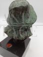 Small bronze bust of a woman sculpture by Gianni Visentin