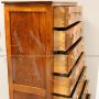 Antique Empire tallboy chest of drawers in walnut from the 19th century