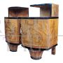 Pair of Art Deco bedside tables with double top, Italy 1930s-40s