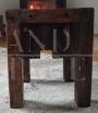 Vintage industrial wooden workshop stools