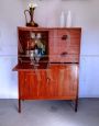 Modular cabinet in mahogany, Italian design from the 1960s