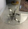 Coffee table attributed to Osvaldo Borsani in steel and glass