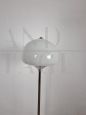 70s Reggiani style floor lamp in chromed metal and glass