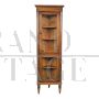 Antique wooden corner display cabinet                            