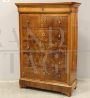 Antique Louis Philippe tallboy dresser in walnut, in 19th century