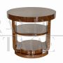 Art deco style briar coffee table with two tops