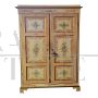 Antique Tyrolean two-door wardrobe lacquered and hand-painted