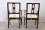 Pair of antique Louis XVI walnut armchairs from the 18th century