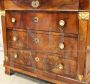 Small antique Empire chest of drawers in walnut, 19th century Italy