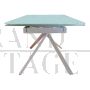 Modern design extendable table with glass top