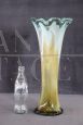 Vintage caramel and white Murano glass vase, 1960s