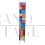 Double-sided open bookcase in multicolored Murano glass