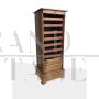 Vintage rolling shutter office filing cabinet in chestnut wood