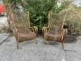 Pair of wicker armchairs from the 1950s