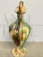 Early 20th century majolica jug, popular, painted in southern Italy