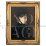 Painting portrait of a woman signed G. Puricelli, Italy 19th century