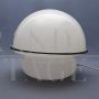 Space Age table lamp in white Murano glass with silver