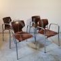 4 Vintage Pagholz chairs with armrests by Flötotto, 1960s