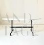 1960s design coffee table with Calacatta Carrara marble top