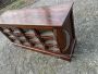 Antique pasta shop counter cabinet in solid larch from the mid-19th century