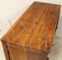 Antique Directoire chest of drawers in walnut with gilded bronze figures, Italy 18th century