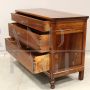 Antique Charles X chest of drawers in walnut from Italy, 19th century