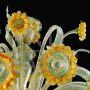 Artistic Murano glass chandelier with sunflowers