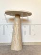 Coffee table designed by Angelo Mangiarotti in Italian travertine, Eros series