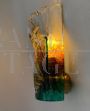 A.V.E.M. wall light in artistic Murano glass with aquarium, 1950s