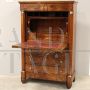 Antique Empire secretaire in walnut from the 1800s with leather desk top