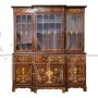 Antique Charles X bookcase with drop-down desk