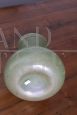 Vintage green Murano glass vase with luster reflections