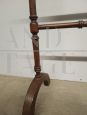 Antique turned walnut towel rack, Italy 19th century