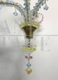 Rezzonico chandelier attr. Seguso in Murano glass with 4 lights