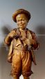 The rich kid and the poor kid - terracotta sculptures by Friederich Goldscheider