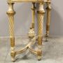 Antique Louis XVI console from the 19th century, carved, lacquered and gilded