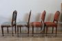 Set of 4 antique Louis XVI chairs in carved walnut